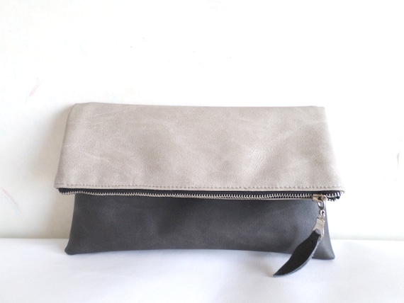 Charcoal grey clutch bag sale