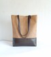 Leather tote bag, large tote bag, vegan leather tote, beige tote bag, brown tote bag, school bag, book bag, Laptop bag, Office bag, Work bag