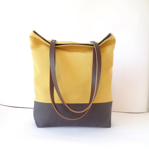 Charcoal Gray Hobo Shoulder Bag With Real Leather Handle Etsy