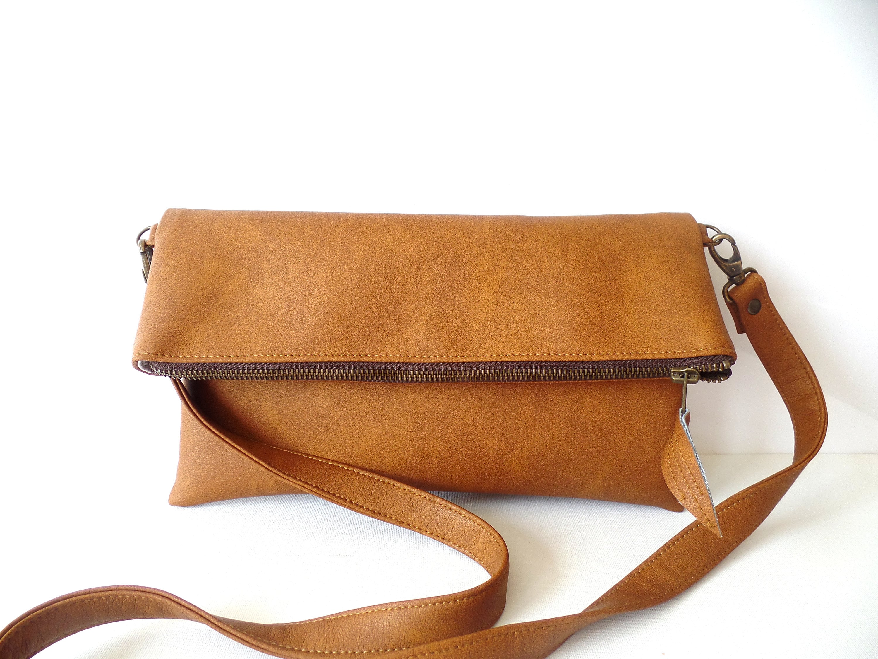 Crossbody Leather Bag Tan Leather Crossbody Bag Pusre Etsy