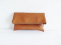 Vegan leather clutch, Leather clutch purse, Cognac brown clutch, Zipper clutch, Foldover clutch, Toffee brown clutch, Honey brown clutch product logo