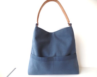 ショルダーバッグ・ポシェット Stamped shirring hobo bag navy STAMP SHIRRING HOBO BAG This bag comes in 2 colors : Navy