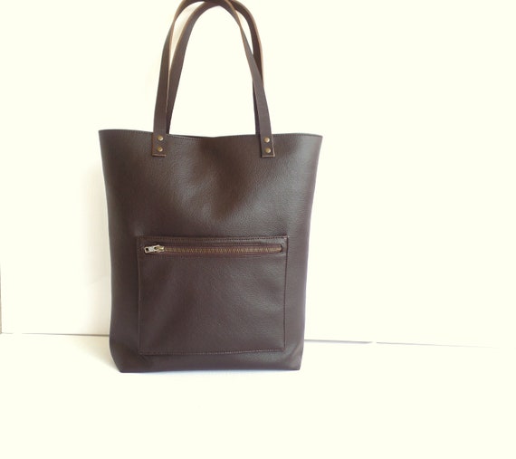 Leather Tote With Trolley Sleeve Leather Bag With Luggage 