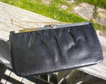 Vintage Black Envelope Clutch