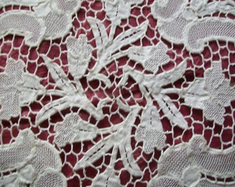 Beautiful  Antique Handcrafted Needlelace Traycloth