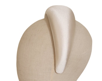 Ivory Puffy Headband: Modern Bridal Halo Crown