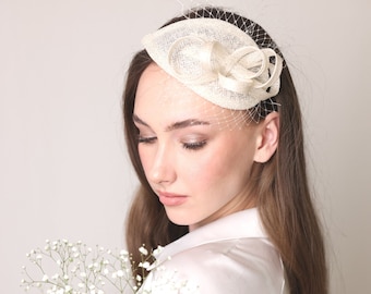 Elegant White Fascinator Headband for Women