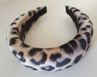 Large White Leopard Animal Print Flower Feather Hat Fascinator Headband 6658