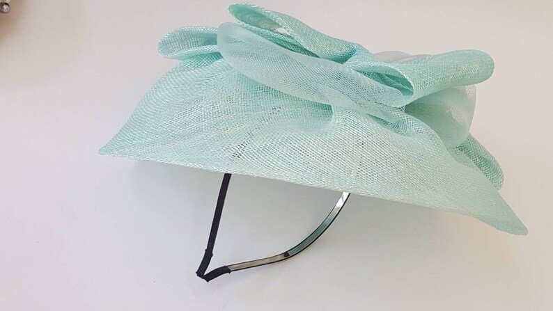 mint wedding hat
