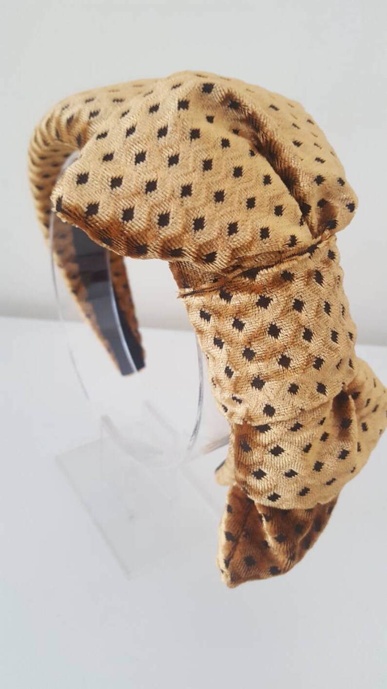 Yellow velvet headband Fabric headbands Halo Wide headband Etsy