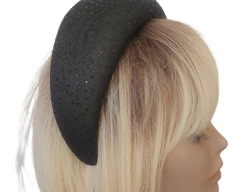 Elegant Black Sparkle Headband: Luxury Hair Accessory for a Sophisticated Look
