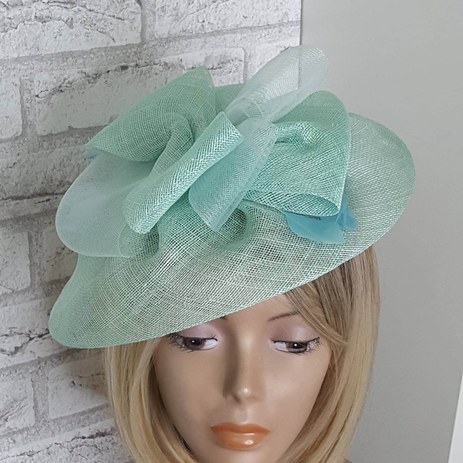 Crinoline fascinator hat Kate Middleton style,Fancy wedding hat for mother of the bride