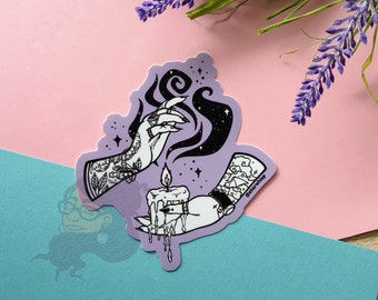 Witchy Hands Vinyl Sticker, Tattooed Hands Laptop Sticker, Magic Hands Planner Sticker, Cup Sticker