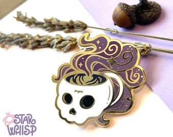 Skull Latte Enamel Pin, Latte Lapel Pin, Coffee Pin