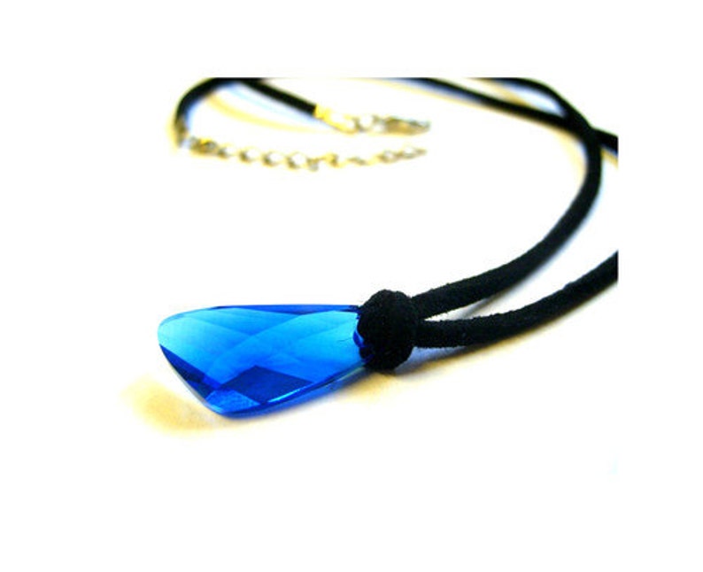 H2O Just Add Water Necklace. Pendant Locket inspired by tv show season 3. Blue Swarovski Crystal H20 Mermaid necklace. image 3