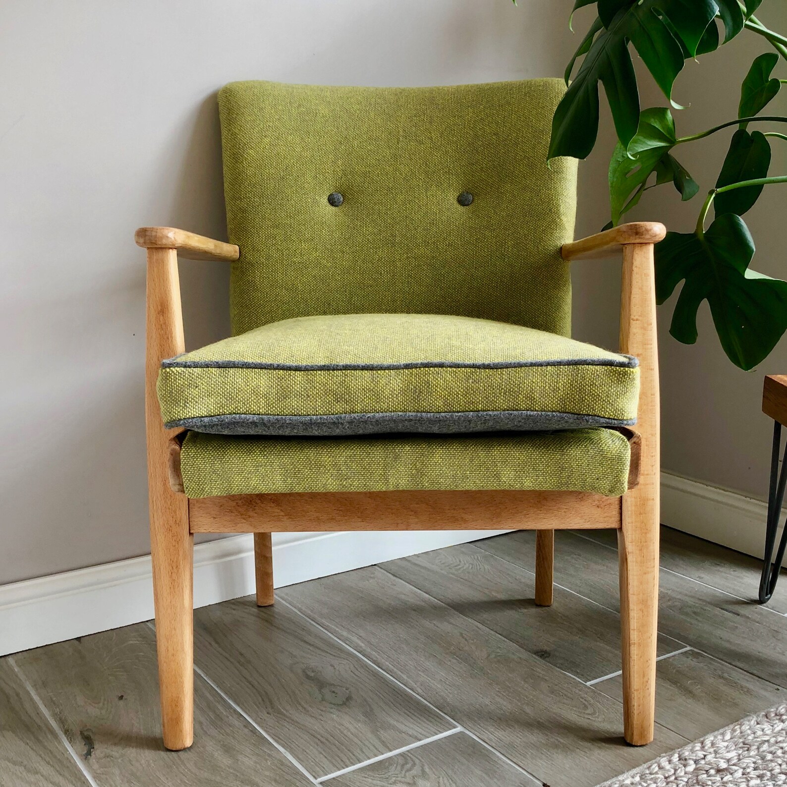 Parker Knoll 733 Midcentury Modern Chair in Bute Tweed Etsy UK