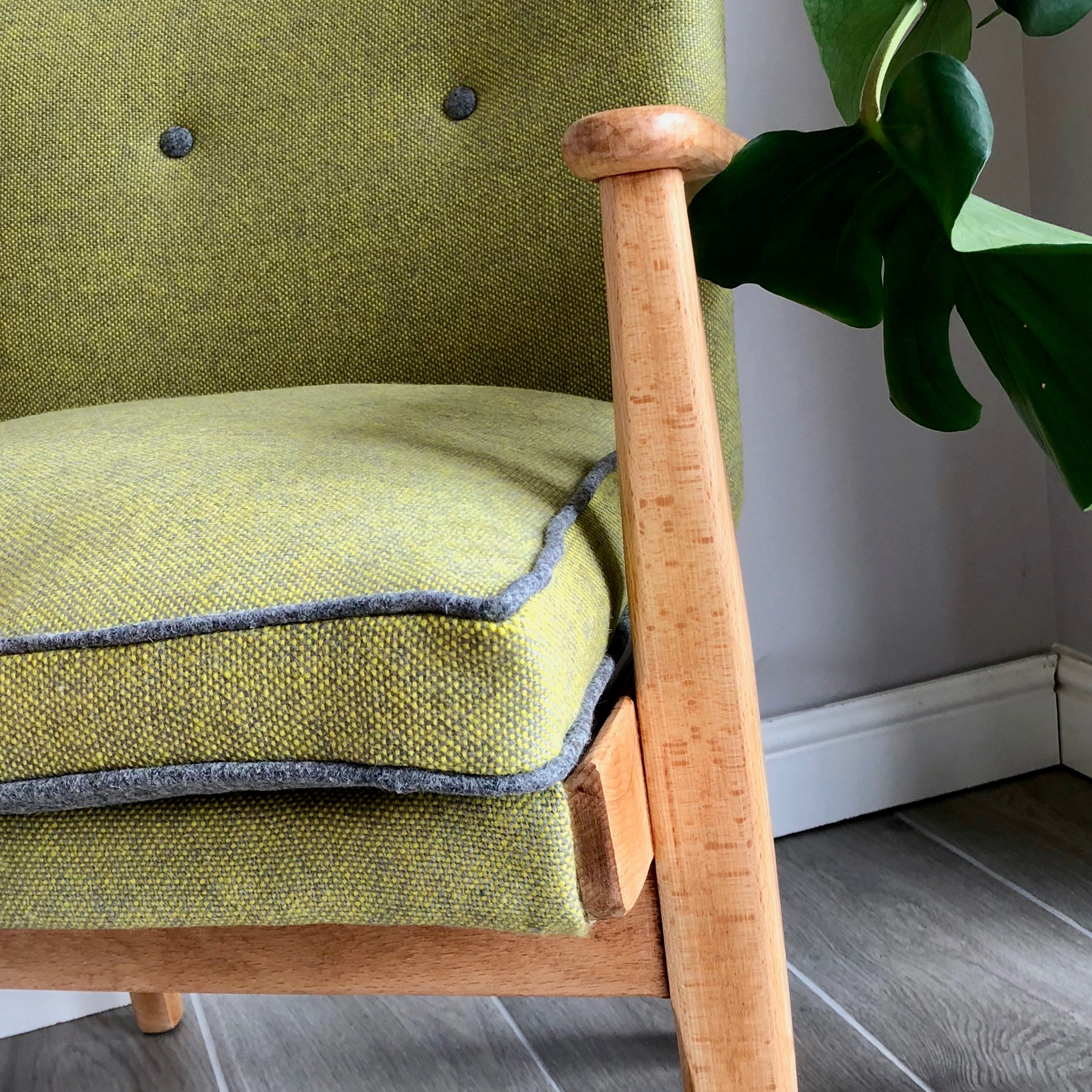 Parker Knoll 733 Midcentury Modern Chair in Bute Tweed Etsy UK