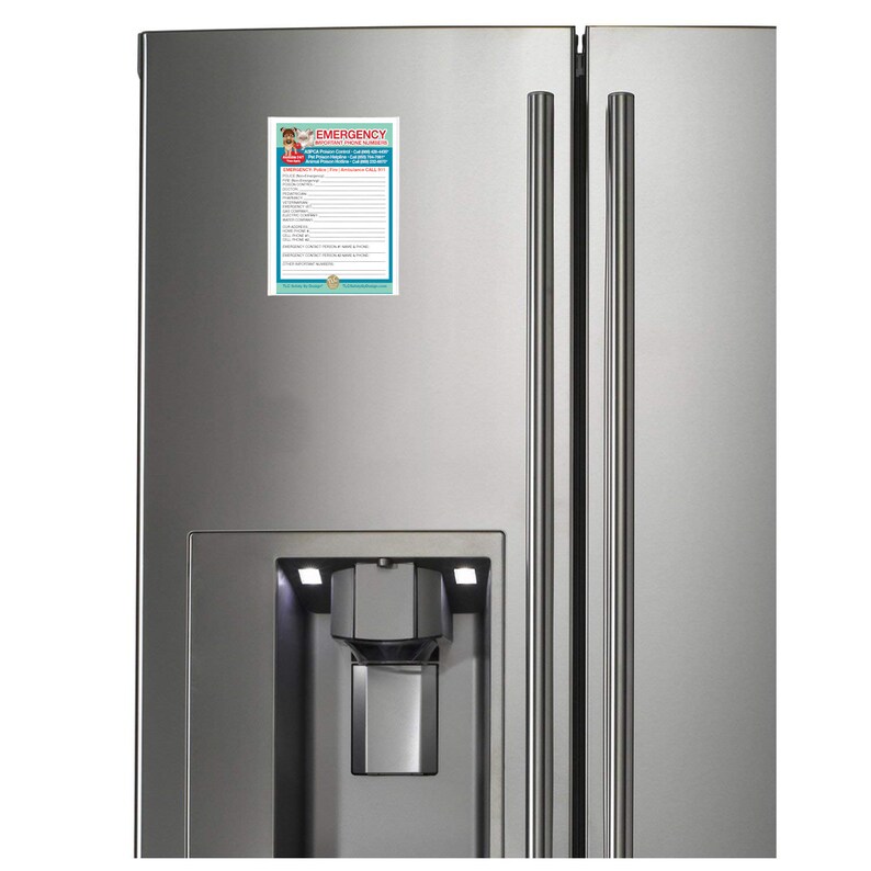 EMERGENCY CONTACT CARDS Sleeve Home Alone 5.5 X 7.5 Doctor