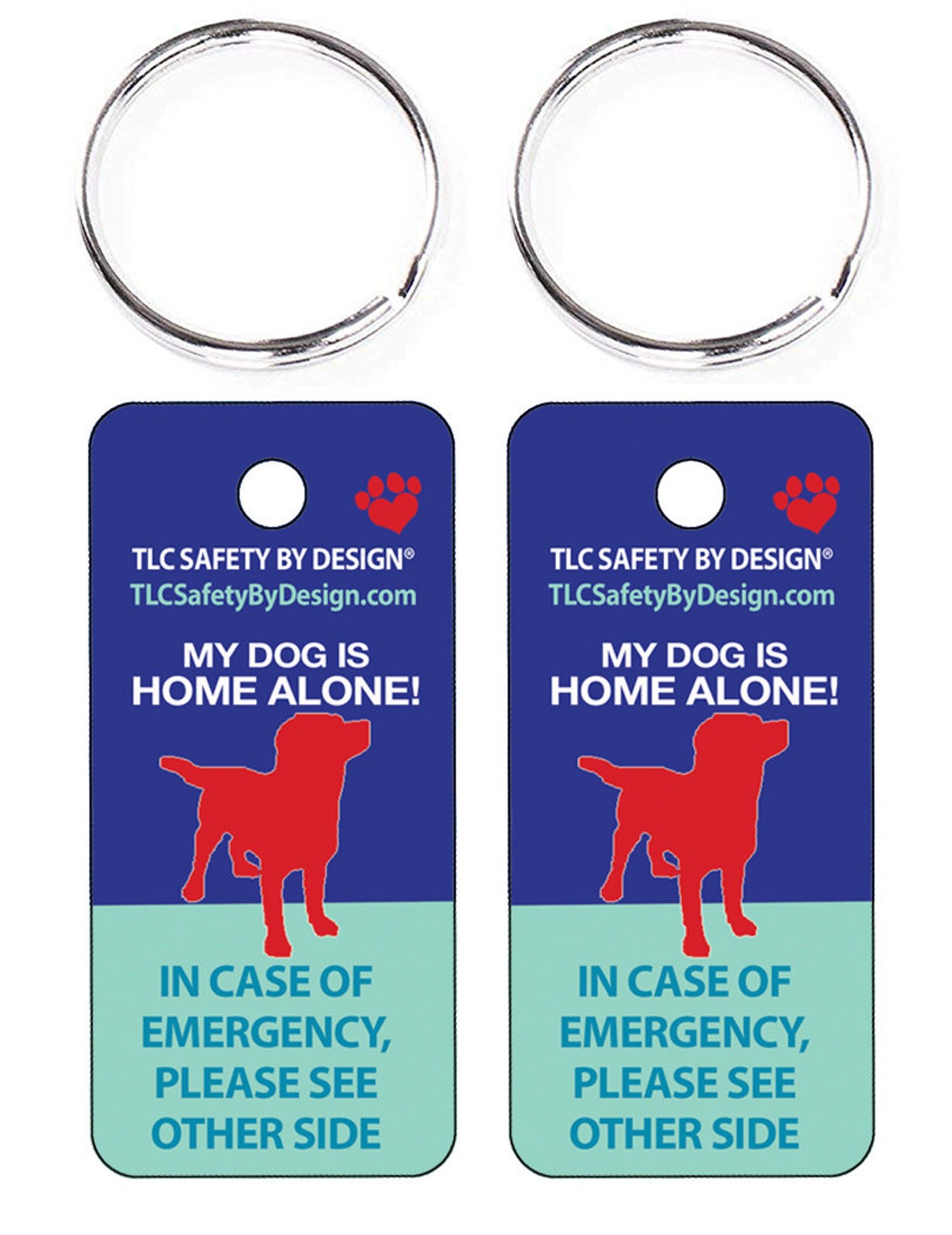 DOG EMERGENCY 2 pk. key tags in case of emergency contact Etsy Polska