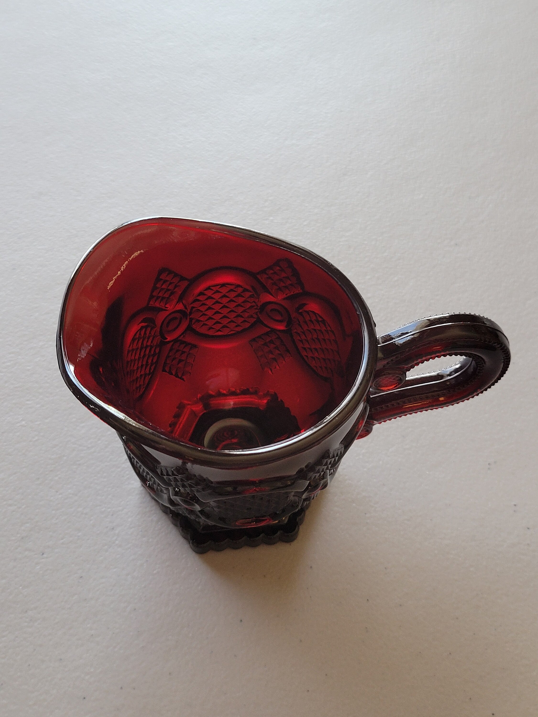 Vintage Avon 1876 Cape Cod Collection Ruby Red Glass Creamer - Etsy