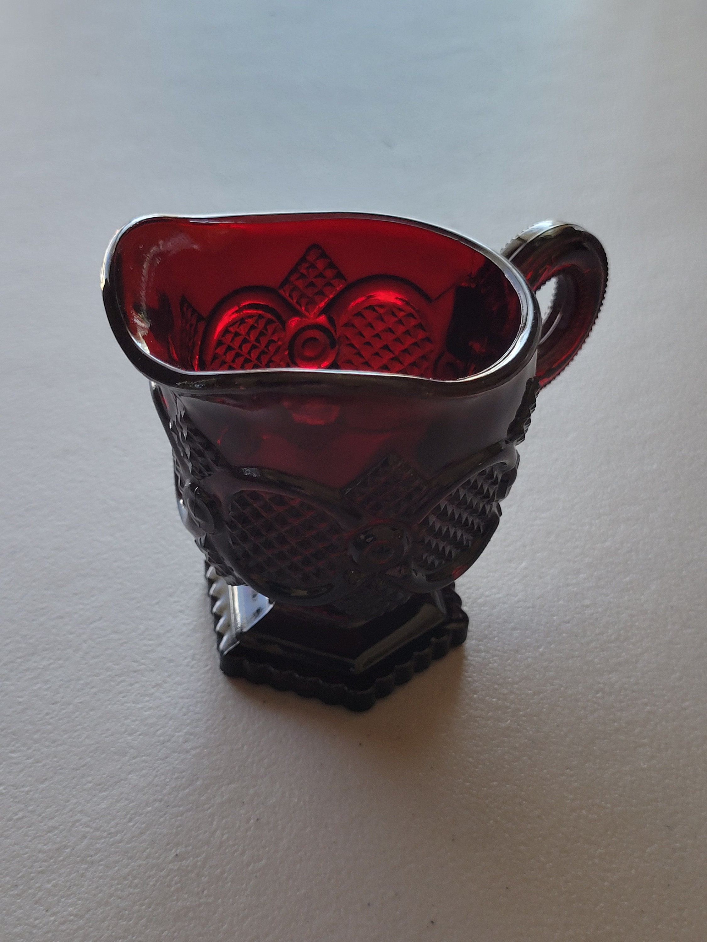 Vintage Avon 1876 Cape Cod Collection Ruby Red Glass Creamer - Etsy