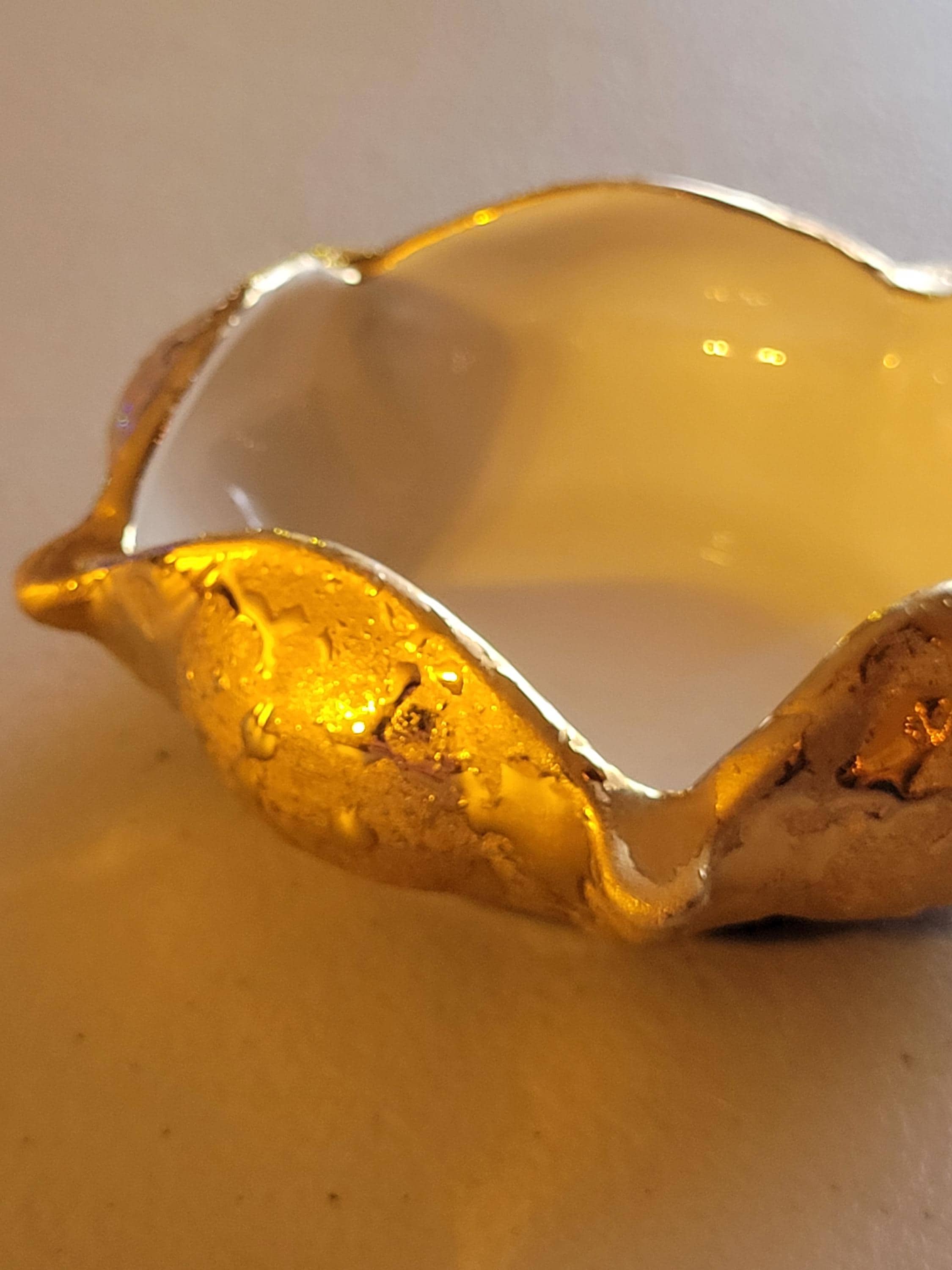 Vintage Dixon Art Studios Weeping Gold 22K Gold Mid Century