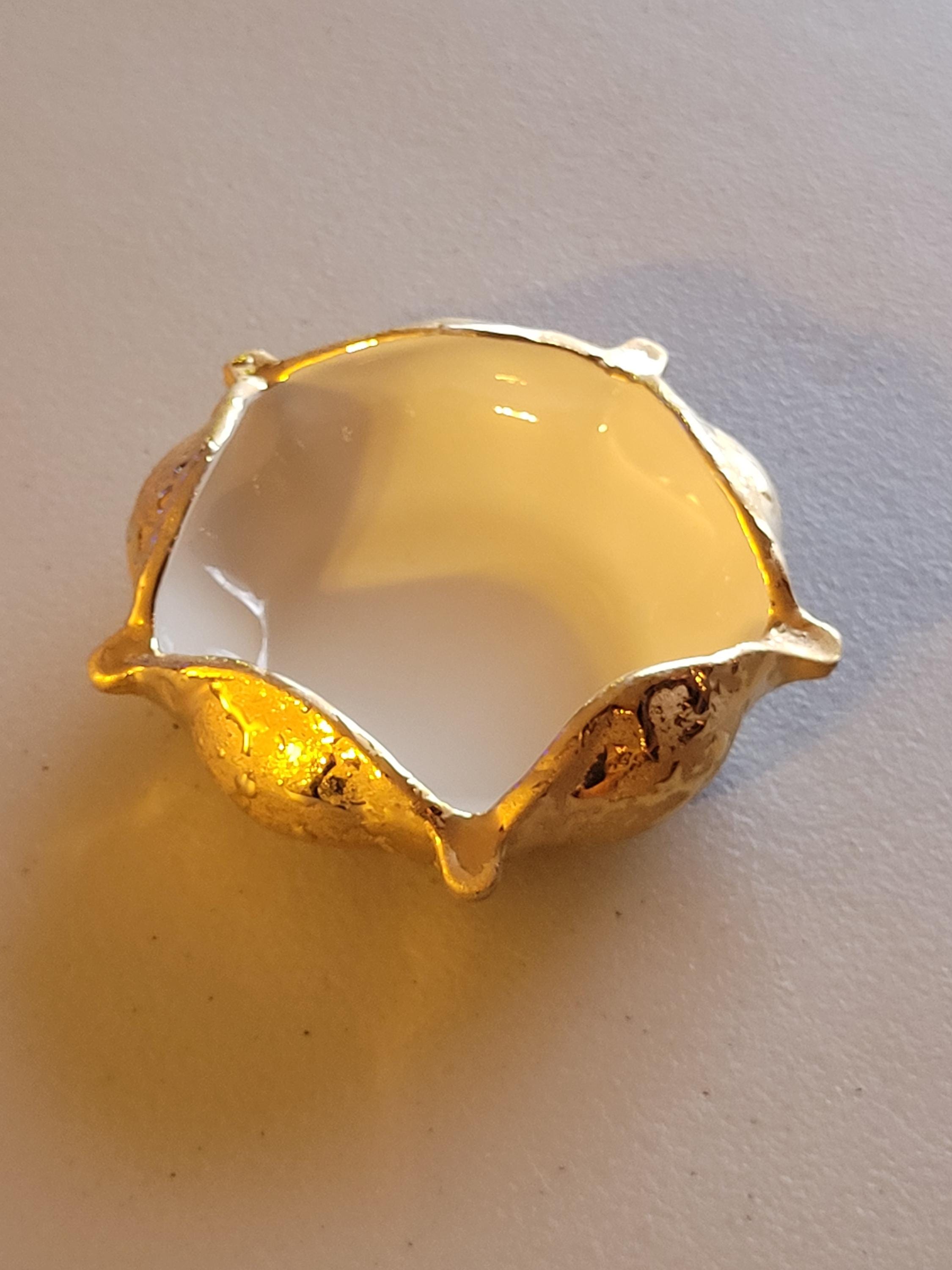 Vintage Dixon Art Studios Weeping Gold 22K Gold Mid Century