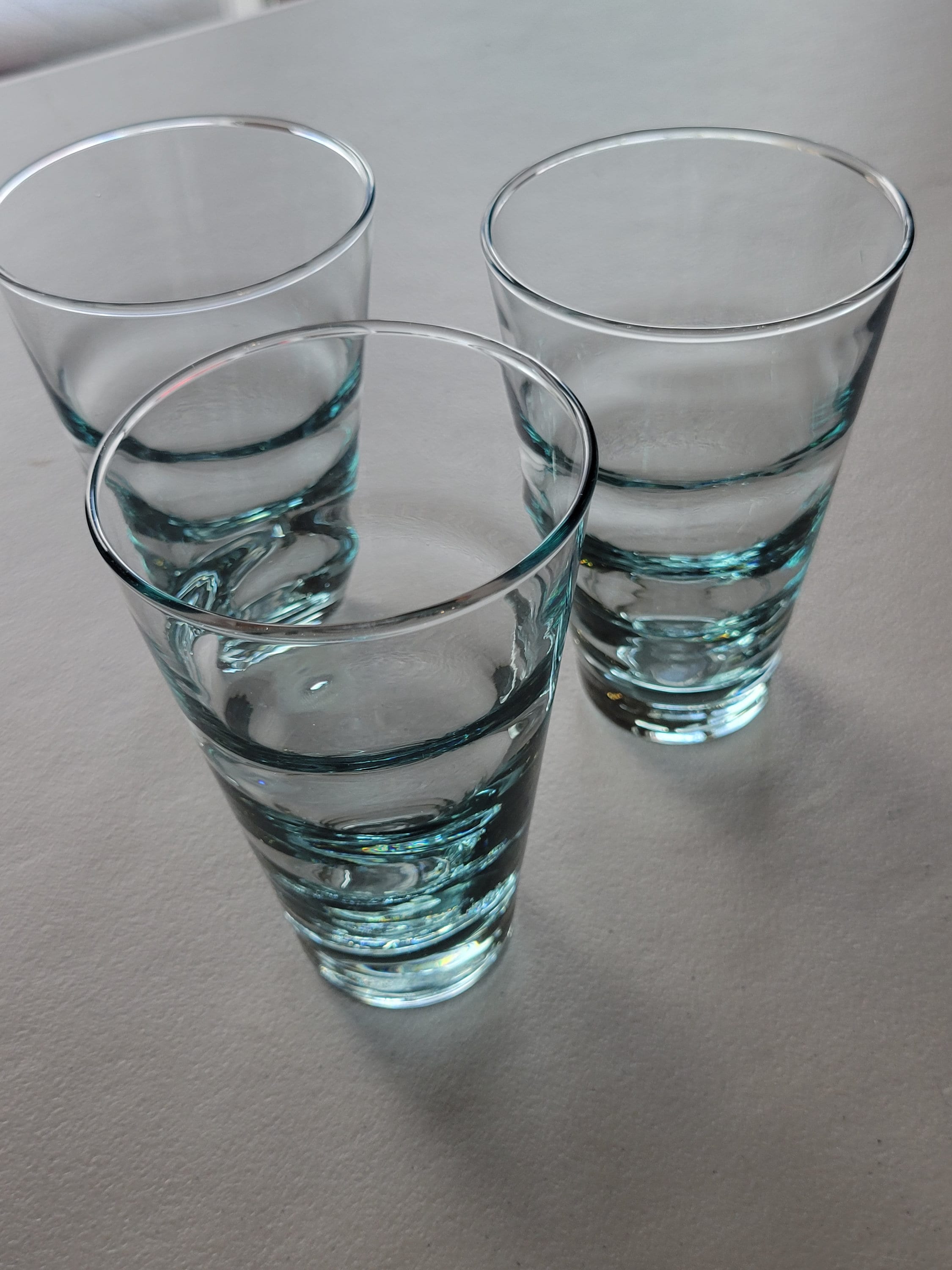 【3点セット】Mountain Research Drinking Glass Set of 3 MCM Libbey Rock Sharpe Glasses Ripple Aqua Saturn