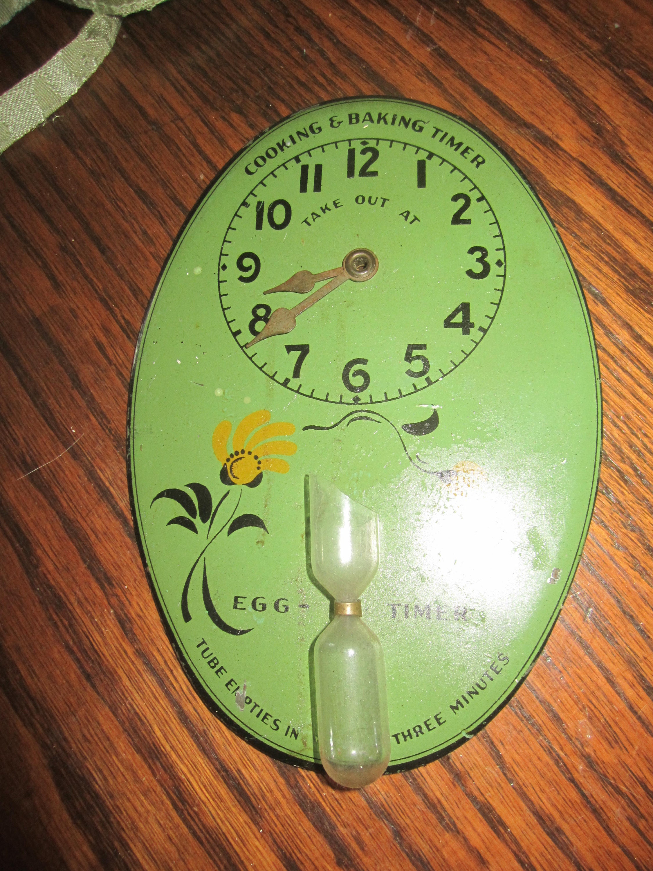 Vintage Kitchen Timer for Cooking / Baking Green Pepper 