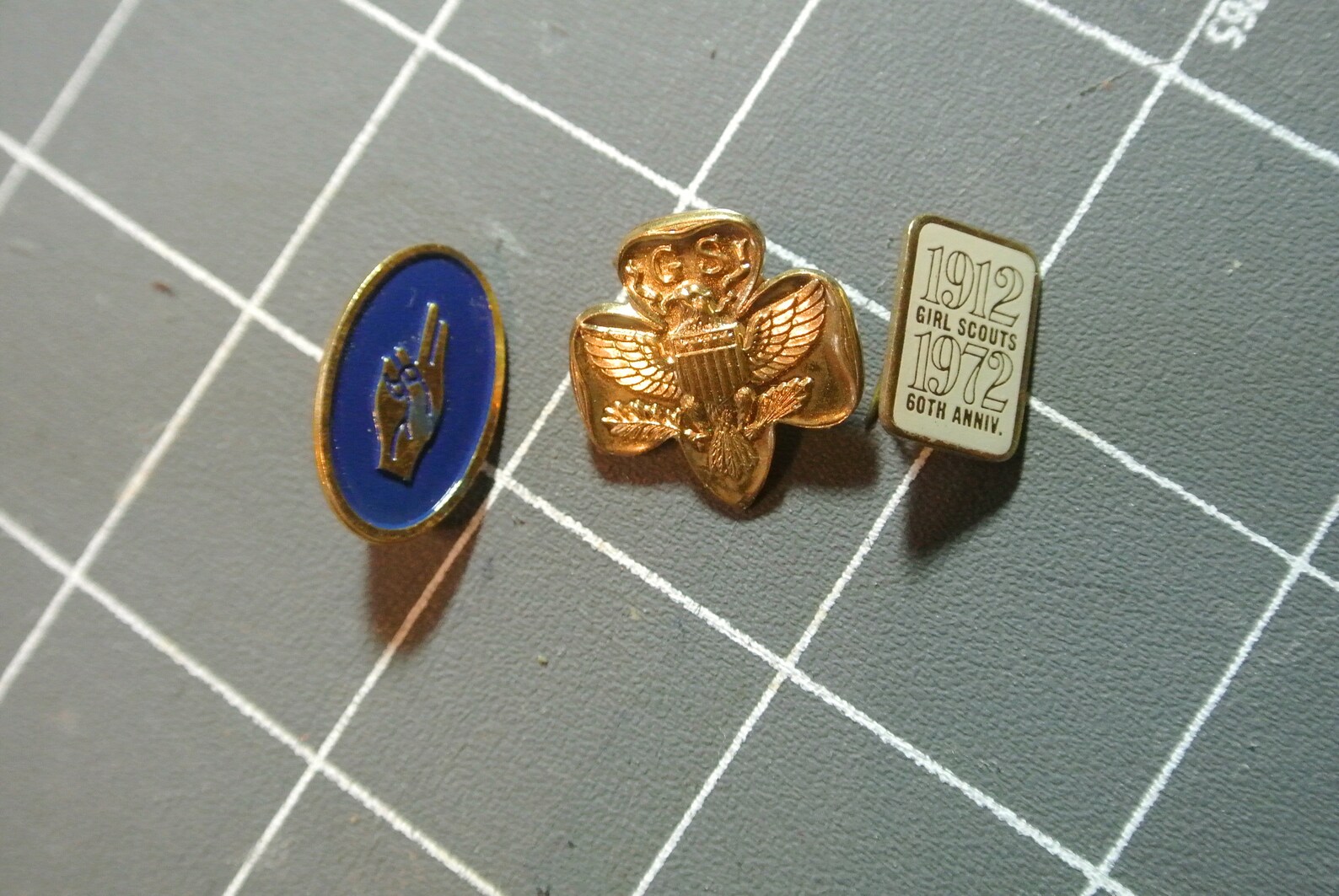 Vintage Girl Scout Memorabilia Two Fingers Pin Anniversary Pin Etsy