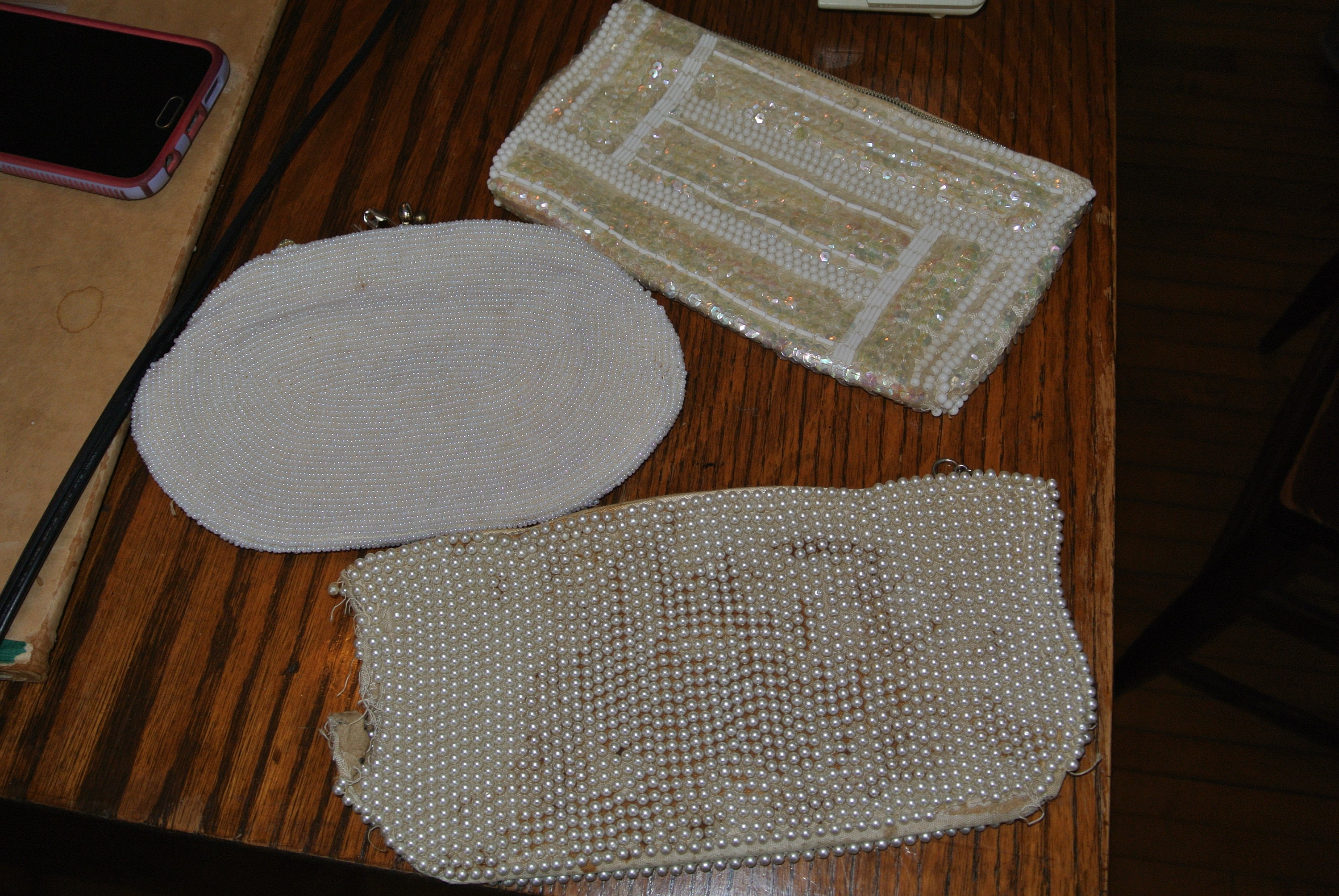 3 Beaded Purses Beaded Make up Bag Perfect to Repair or to Etsy UK