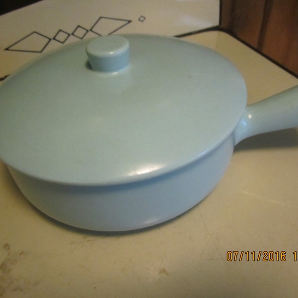 Vintage La Solana Casserole Dish with Lid and Handle Aqua Turquoise MCM !!SALE!!