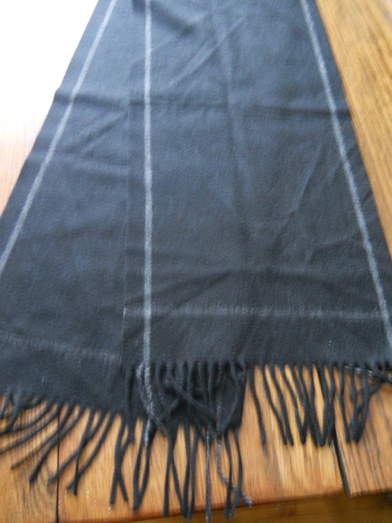 Wool Scarf Black Wool Scarf 90% Wool/ Cashmere Sca