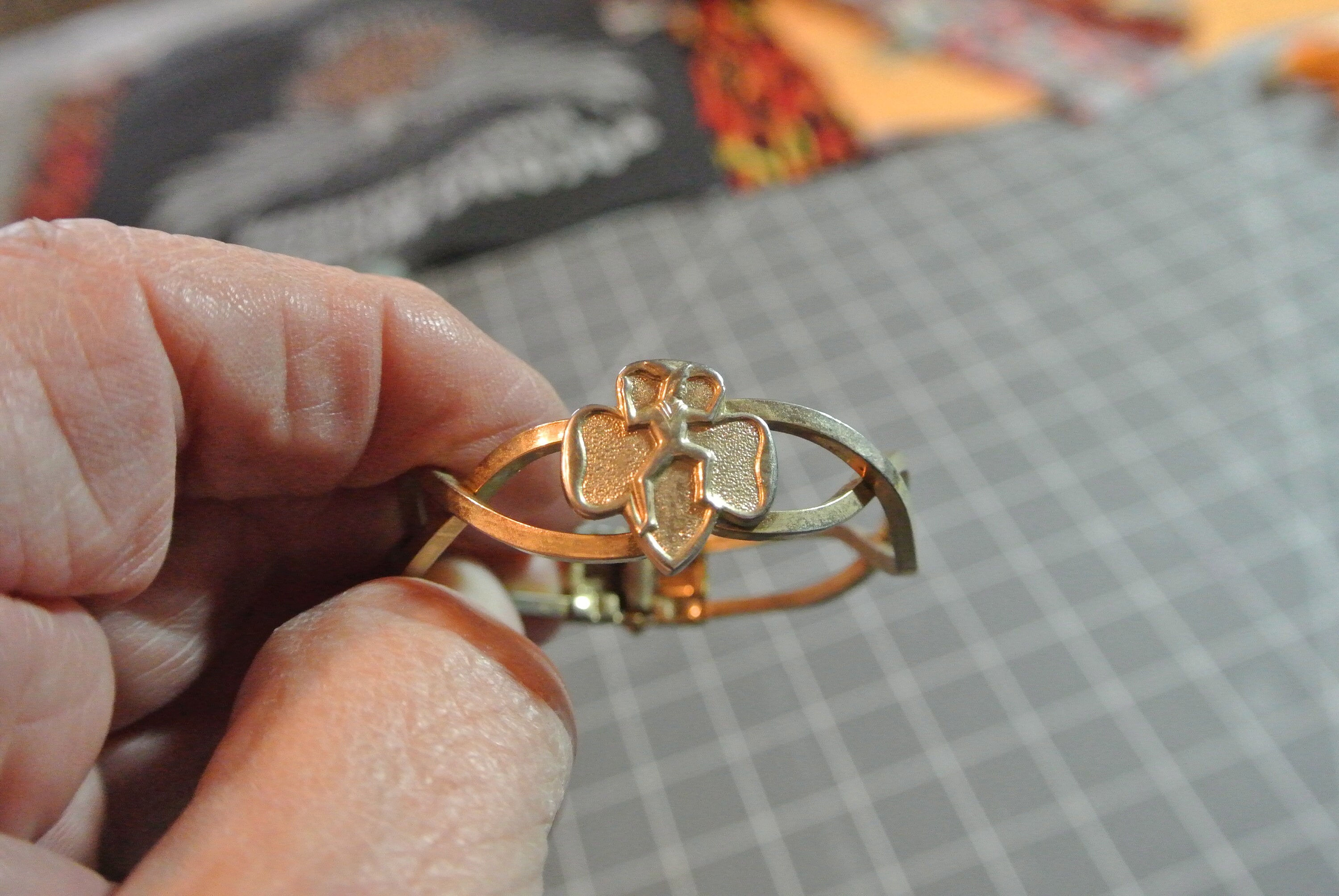 Vintage Girl Scout Bracelet Gold Tone Original Box Etsy