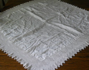 Vintage Tablecloth Wide Crochet Edging