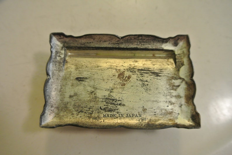 Silver Trinket Box Made in Japan Repousse Tiny Silver Trinket Box Vintage Trinket Box Pill Box