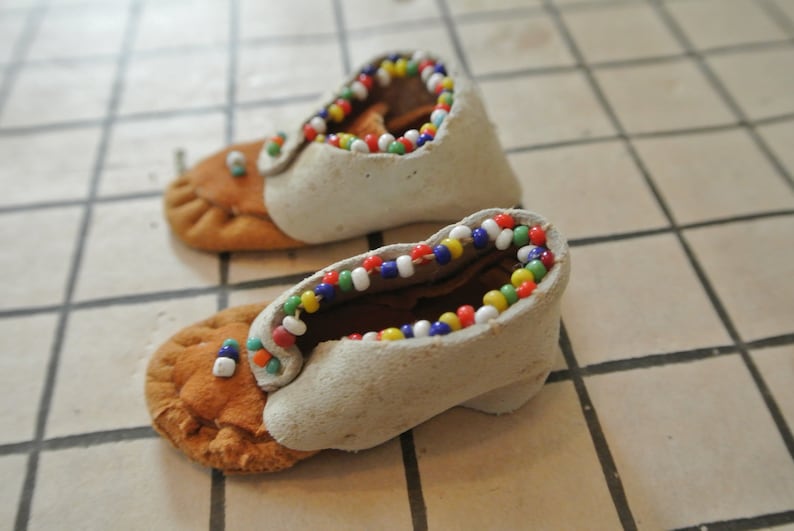 Doll Moccasins Beaded Moccasins