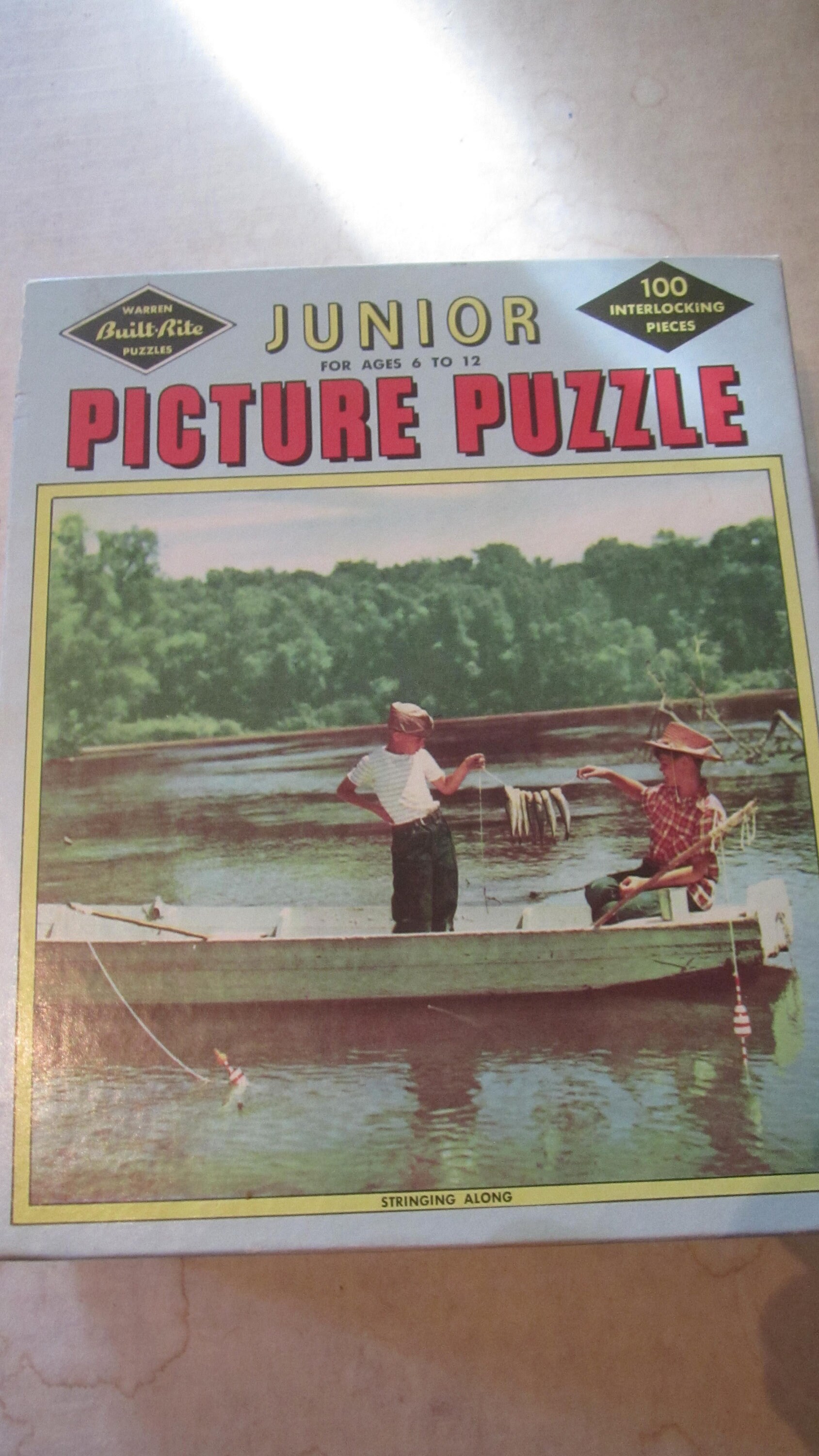 Vintage Puzzle Warren Built Rite Puzzles Stringing Along Vintage Jigsaw ...