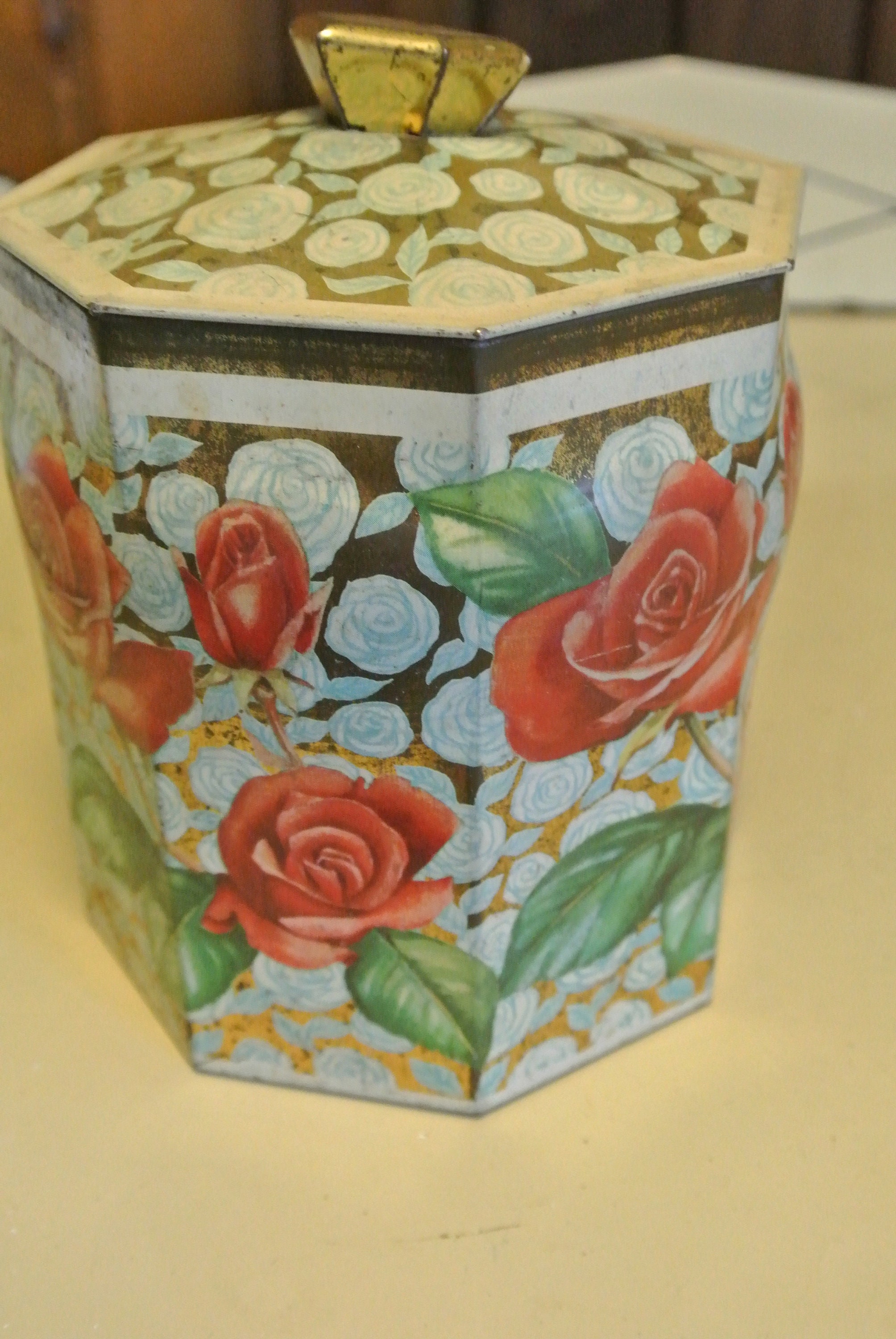Art Nouveau Lithographed Candy Cookie Tin Box Advertising Vintage German,  1910s For Sale at 1stDibs