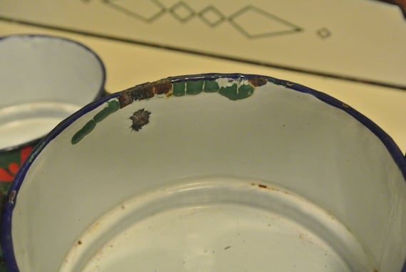 Vintage Graniteware Lunchbox Stackable Lunchbox !… - image 6