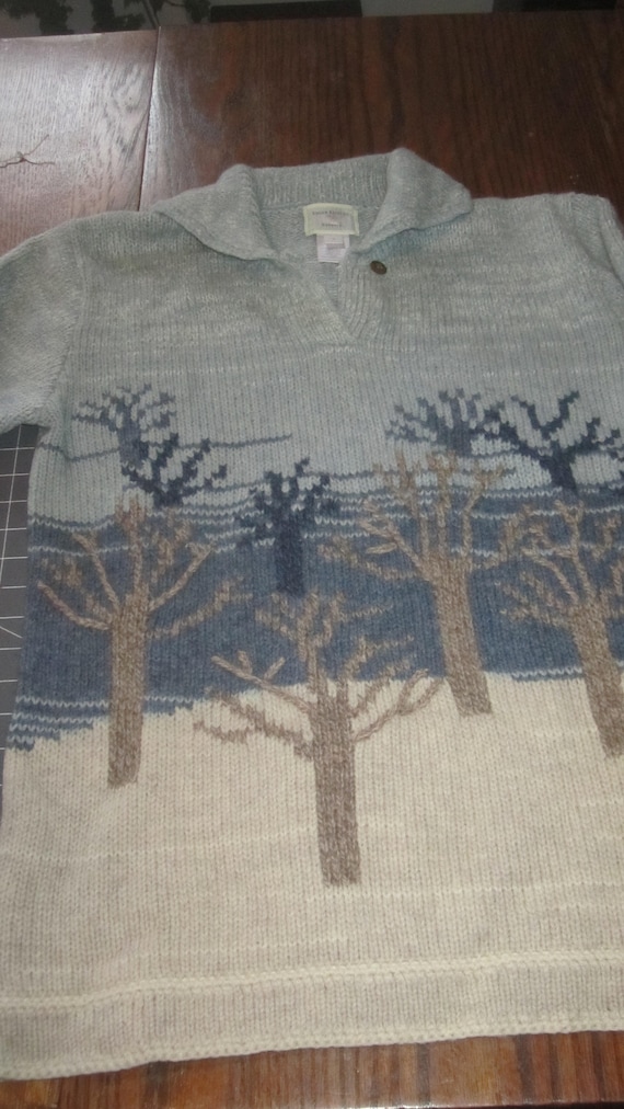 Wool Embroidered Wool Blend Sweater Long Wool Swea