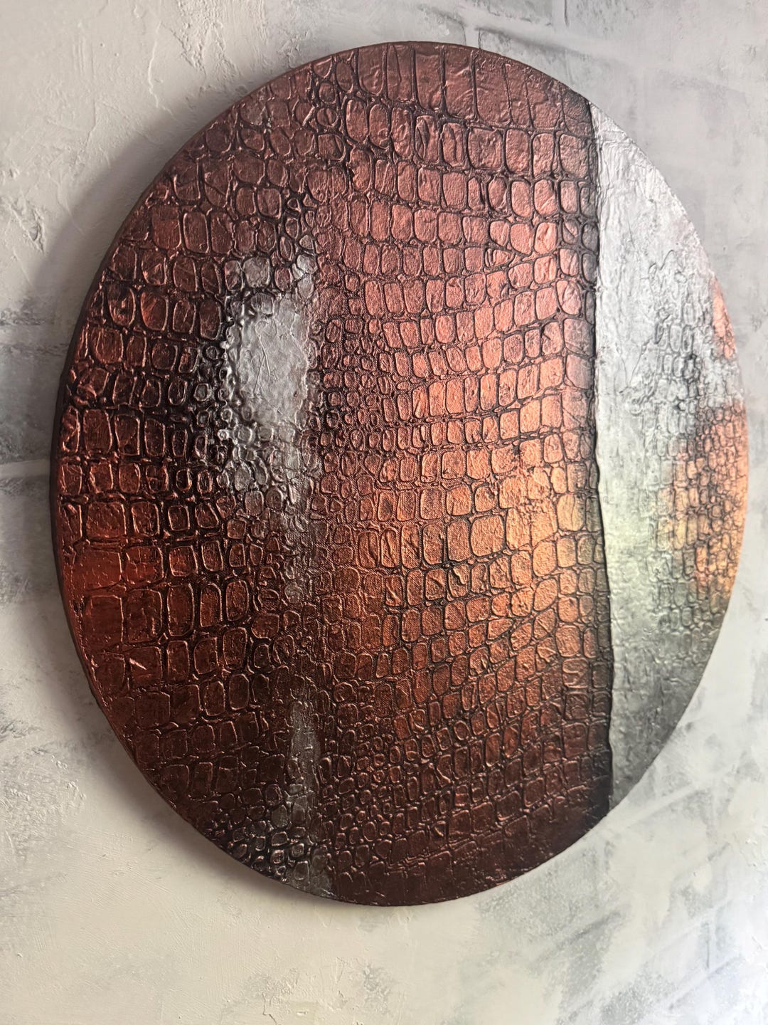 Copper Textured Canvas Art | Metallic Wall Decor | Modern Abstract ...
