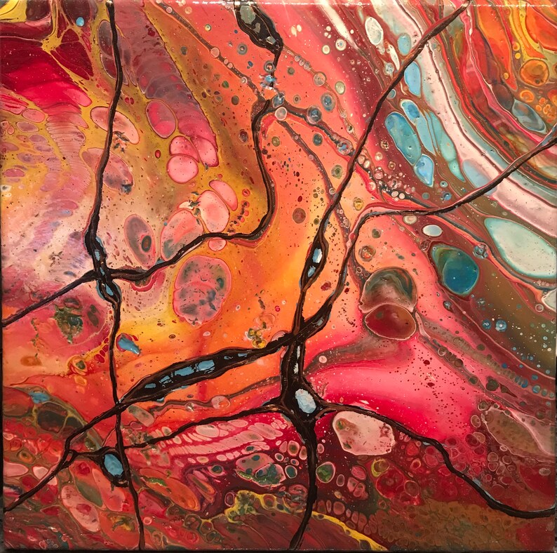 Original Art Dorm Wall Decor Small Abstract Painting Etsy