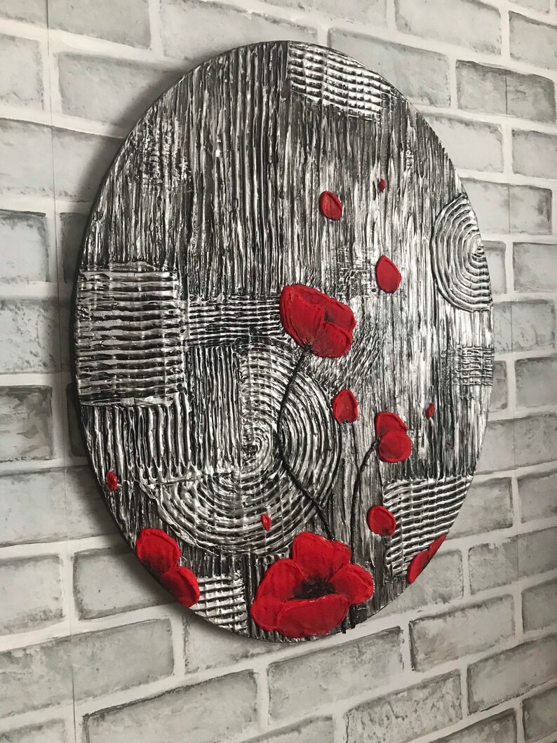 Metallic Silver Abstract Painting Impasto Modern Textured Etsy