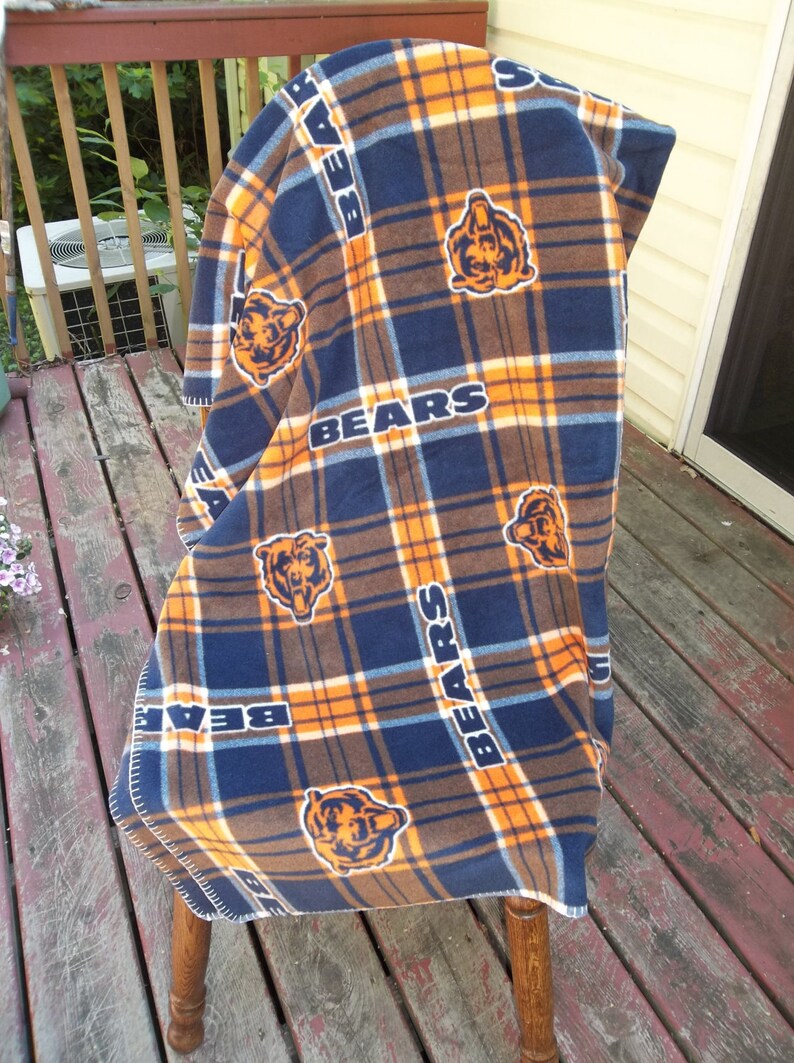 Chicago Bears Fleece Blanket Etsy