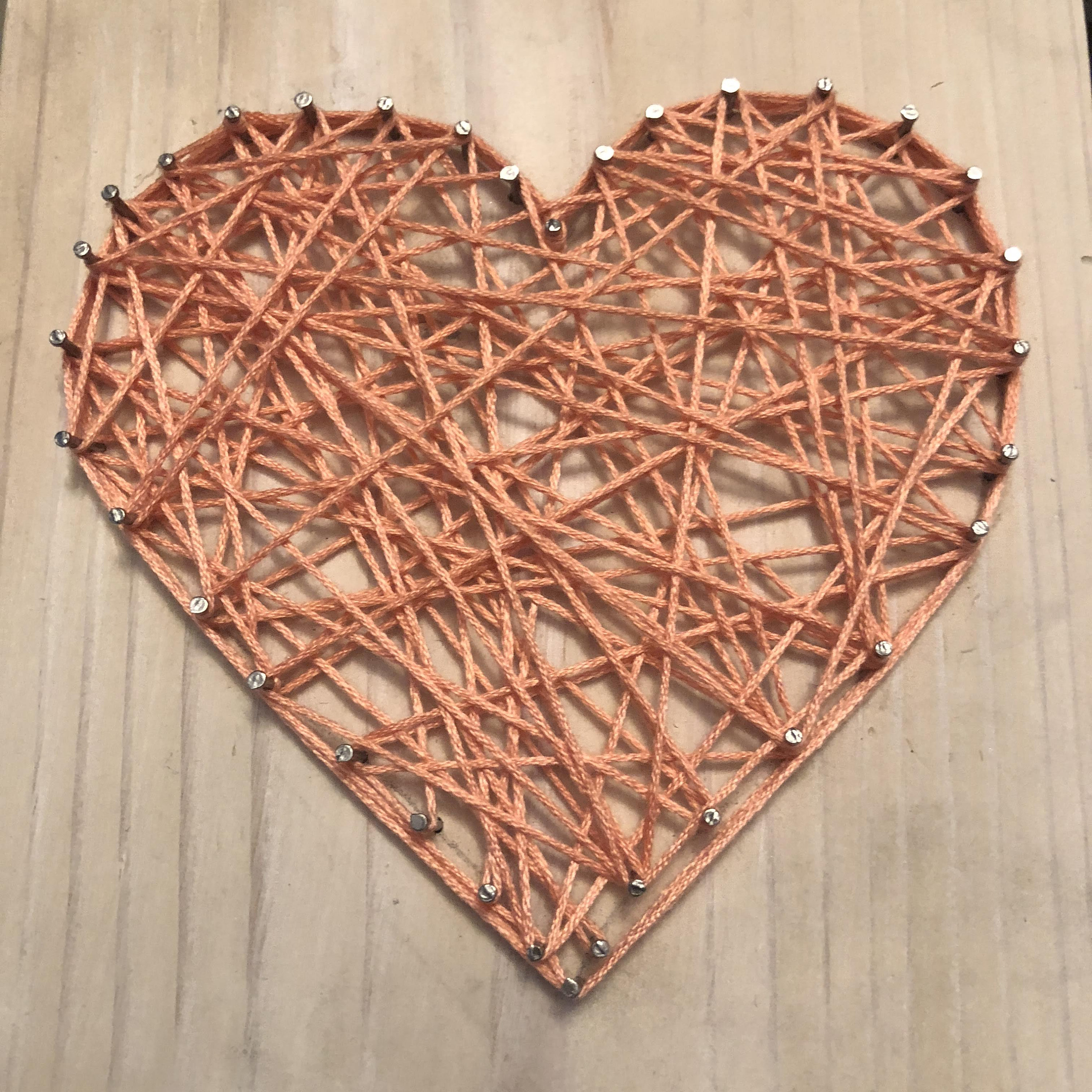 Heart String Art Template