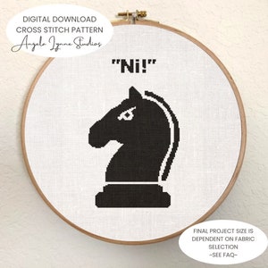 Cross Stitch Pattern - Monty Python - Knights who say Ni!