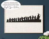 Cross Stitch Pattern - The Company of Thorin Oakenshield Silhouette - The Lord of the Rings