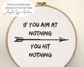 Cross Stitch Pattern - If you aim at nothing, you hit nothing - Shang-Chi