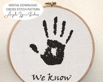 Cross Stitch Pattern - We Know - Dark Brotherhood - Skyrim